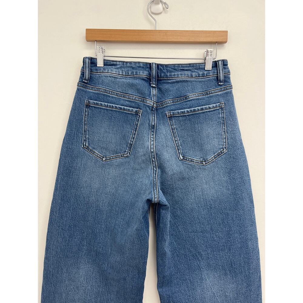 Quince Bella Stretch Barrel Jeans High Rise Atlantic Blue Organic Cotton Size 29 - Picture 5 of 11